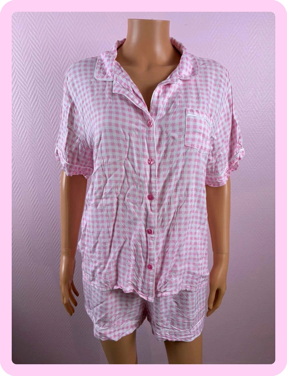 Ensemble, pyjama, short femme, Primark, taille 46, 48- – photo 3
